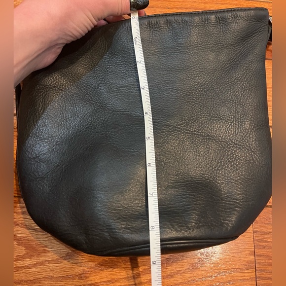 Vintage Coach Bleeker Mini Duffle Bag Legacy Black Pebbled Leather Crossbody - Picture 6 of 15